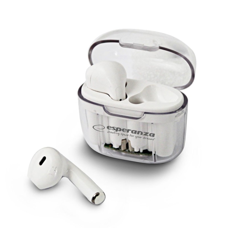 Esperanza Słuchawki Douszne Bluetooth Tws Anthe Whiterdera Eh237W