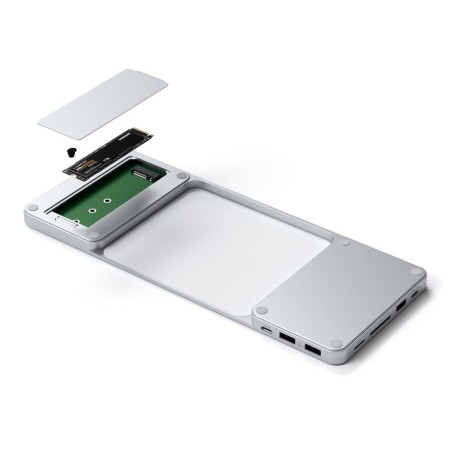 Satechi St-Ucisds Stacja Dokująca Do Laptopa I Replikator Portów Przewodowa Usb 3.2 Gen 2 (3.1 Gen 2) Type-C Srebrny