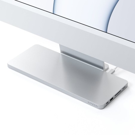 Satechi St-Ucisds Stacja Dokująca Do Laptopa I Replikator Portów Przewodowa Usb 3.2 Gen 2 (3.1 Gen 2) Type-C Srebrny