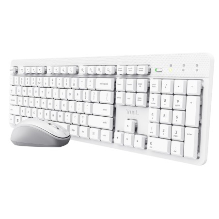 Klawiatura + Mysz Trust Ody Ii Wireless White Us