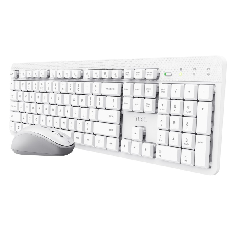 Klawiatura + Mysz Trust Ody Ii Wireless White Us