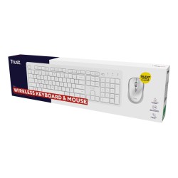 Klawiatura + Mysz Trust Ody Ii Wireless White Us