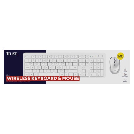 Klawiatura + Mysz Trust Ody Ii Wireless White Us