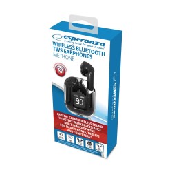 Esperanza Słuchawki Douszne Bluetooth Tws Methone Black Eh238K
