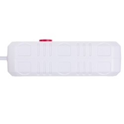 Maclean Listwa Zasilająca, Przedłużacz 2 Gniazda + 3Xusb, 110-240V Ac 50/60Hz, 2.1A Max 2500W, 1.5M, Biała Mce387 W