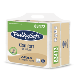 Ręcznik Bulkysoft Comfort De_Inked, Celuloza Z Recyklingu, Zz, 3_Panelowy, 2_Warstwowy, 4 _ 21,5 Cm, Biały, 3000 Listków, 83473