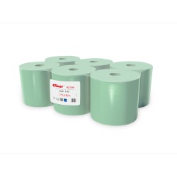 Ręcznik W Roli 130/1 (6 Rolek) 130M 1Warstwa Makulatura Zielony Cliver 5982