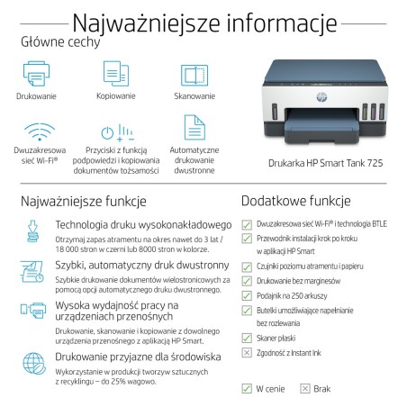 Hp Urządz. Wielof. Smart Tank 725 All-In-One 28B51A