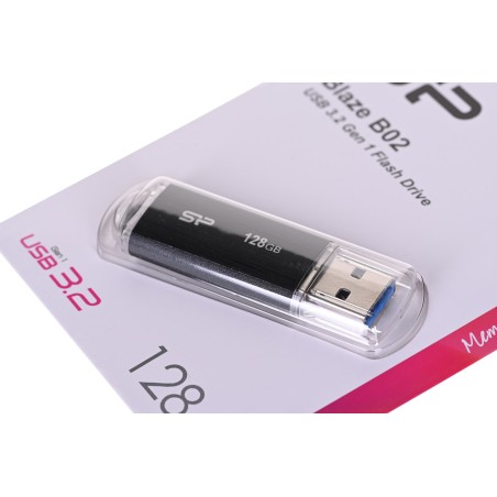Pendrive Silicon Power Blaze B02 128Gb Usb 3.1 Kolor Czarny (Sp128Gbuf3B02V1K)