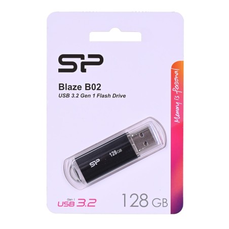 Pendrive Silicon Power Blaze B02 128Gb Usb 3.1 Kolor Czarny (Sp128Gbuf3B02V1K)