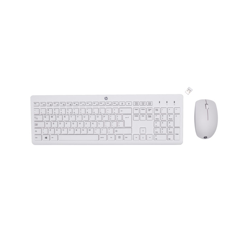 Zestaw Klawiatura + Mysz Hp 230 Wireless Mouse And Keyboard Combo Bezprzewodowe Białe 3L1F0Aa