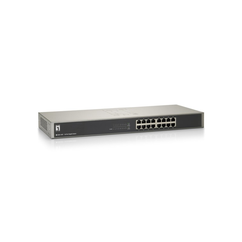 Levelone Gsw-1657 Łącza Sieciowe Nie Zarządzany Gigabit Ethernet (10/100/1000) Czarny, Szary