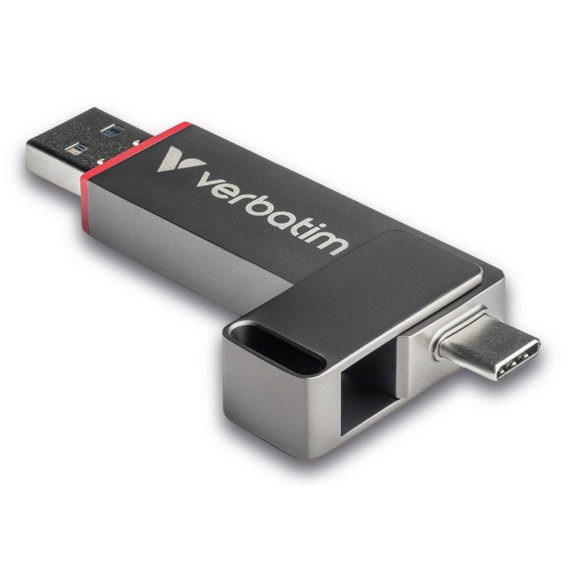 Verbatim Dual Quickstick Pamięć Usb 512 Gb Usb Type-A / Usb Type-C 3.2 Gen 1 (3.1 Gen 1) Szary