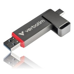 Verbatim Dual Quickstick Pamięć Usb 512 Gb Usb Type-A / Usb Type-C 3.2 Gen 1 (3.1 Gen 1) Szary