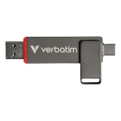 Verbatim Dual Quickstick Pamięć Usb 512 Gb Usb Type-A / Usb Type-C 3.2 Gen 1 (3.1 Gen 1) Szary