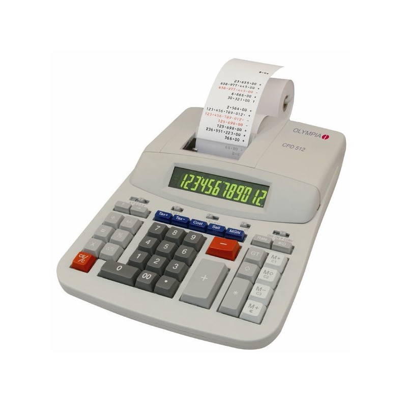 Olympia Cpd 512 Kalkulator Desktop Kalkulator Z Funkcją Druku Biały