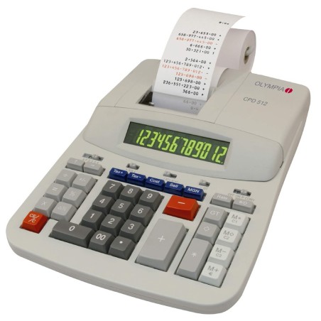Olympia Cpd 512 Kalkulator Desktop Kalkulator Z Funkcją Druku Biały