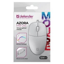 Defender Mysz Przewodowa Azora Mb-241 Optyczna 1200Dpi 3P Biala 52242
