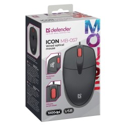 Defender Mysz Icon Mb-057 Czarna Optical 1000Dpi 3P