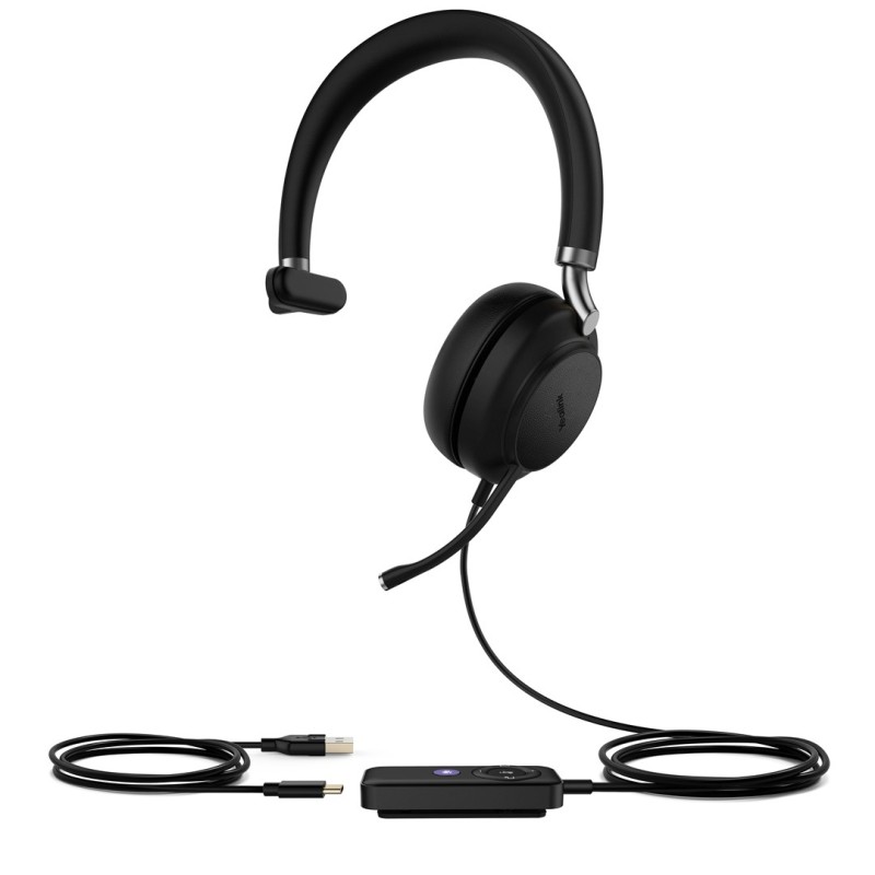 Yealink Uh38 Mono Teams Zestaw Słuchawkowy Przewodowy I Bezprzewodowy Opaska Na Głowę Biuro/Centrum Telefoniczne Bluetooth Czarn