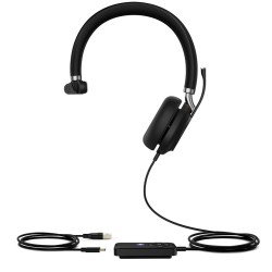 Yealink Uh38 Mono Teams Zestaw Słuchawkowy Przewodowy I Bezprzewodowy Opaska Na Głowę Biuro/Centrum Telefoniczne Bluetooth Czarn