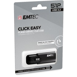 Emtec B110 Click Easy 3.2 Pamięć Usb 512 Gb Usb Typu-A 3.2 Gen 2 (3.1 Gen 2) Czarny