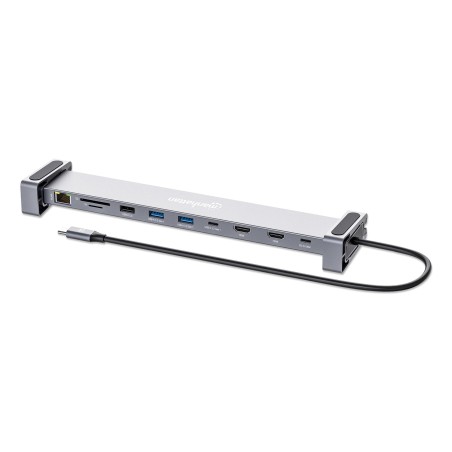 Manhattan 190398 Stacja Dokująca Przewodowa Usb 3.2 Gen 1 (3.1 Gen 1) Type-C Szary