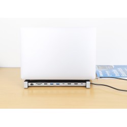 Manhattan 190398 Stacja Dokująca Przewodowa Usb 3.2 Gen 1 (3.1 Gen 1) Type-C Szary