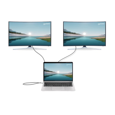 Manhattan 190398 Stacja Dokująca Przewodowa Usb 3.2 Gen 1 (3.1 Gen 1) Type-C Szary