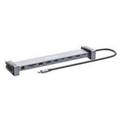 Manhattan 190398 Stacja Dokująca Przewodowa Usb 3.2 Gen 1 (3.1 Gen 1) Type-C Szary