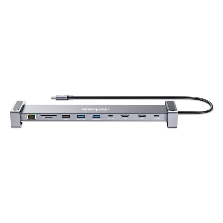 Manhattan 190398 Stacja Dokująca Przewodowa Usb 3.2 Gen 1 (3.1 Gen 1) Type-C Szary