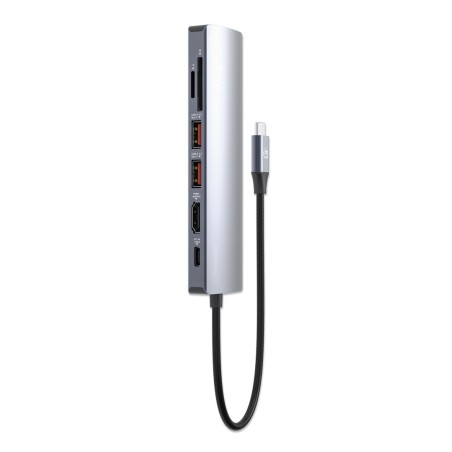 Manhattan 153966 Stacja Dokująca Przewodowa Usb 3.2 Gen 2 (3.1 Gen 2) Type-C Srebrny