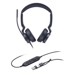 Yealink Uh46 Dual Uc Usb-C/A Zestaw Słuchawkowy Przewodowa Opaska Na Głowę Biuro/Centrum Telefoniczne Usb Type-C / Usb Type-A Cz
