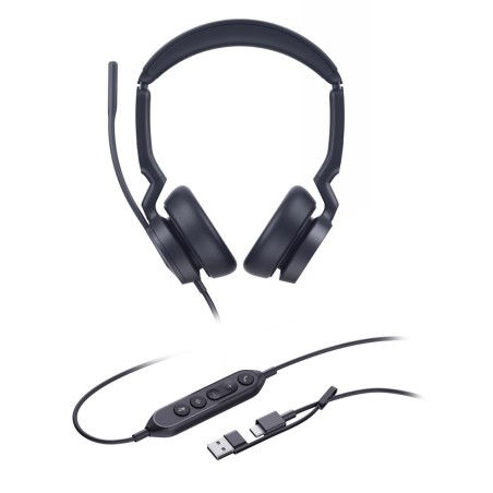 Yealink Uh46 Dual Uc Usb-C/A Zestaw Słuchawkowy Przewodowa Opaska Na Głowę Biuro/Centrum Telefoniczne Usb Type-C / Usb Type-A Cz