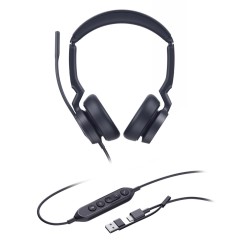 Yealink Uh46 Dual Uc Usb-C/A Zestaw Słuchawkowy Przewodowa Opaska Na Głowę Biuro/Centrum Telefoniczne Usb Type-C / Usb Type-A Cz