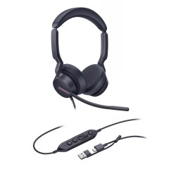 Yealink Uh46 Dual Uc Usb-C/A Zestaw Słuchawkowy Przewodowa Opaska Na Głowę Biuro/Centrum Telefoniczne Usb Type-C / Usb Type-A Cz