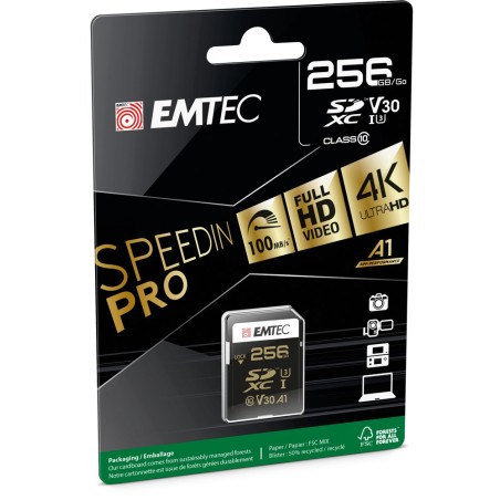 Emtec Ecmsd256Gxc10Sp Pamięć Flash 256 Gb Sdxc Uhs-I Klasa 10
