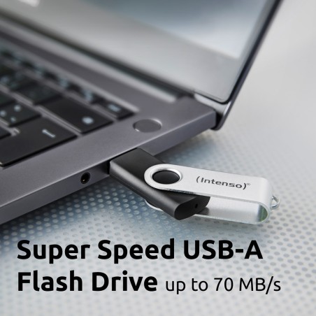 Intenso Usb 256Gb Office Line 3.2 Gen1 Silver-Black Pamięć Usb Usb Typu-A 3.2 Gen 1 (3.1 Gen 1) Czarny, Srebrny