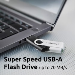 Intenso Usb 256Gb Office Line 3.2 Gen1 Silver-Black Pamięć Usb Usb Typu-A 3.2 Gen 1 (3.1 Gen 1) Czarny, Srebrny