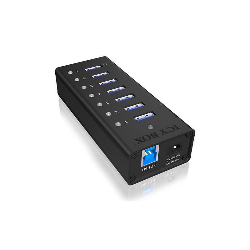 Icy Box Ib-Ac618 Usb 3.2 Gen 1 (3.1 Gen 1) Type-B 5000 Mbit/S Czarny