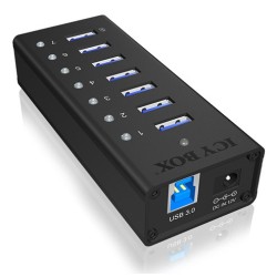 Icy Box Ib-Ac618 Usb 3.2 Gen 1 (3.1 Gen 1) Type-B 5000 Mbit/S Czarny