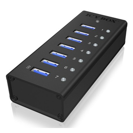Icy Box Ib-Ac618 Usb 3.2 Gen 1 (3.1 Gen 1) Type-B 5000 Mbit/S Czarny