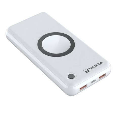 Varta 57909 101 111 Bank Mocy Litowo-Polimerowy (Lipo) 20000 Mah Bezprzewodowe Ładowanie Biały