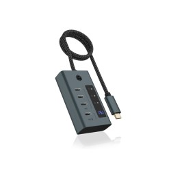 Icy Box Ib-Hub1454-C31 Usb 3.2 Gen 1 (3.1 Gen 1) Type-C 10000 Mbit/S Niebieski, Szary