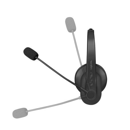 Logilink Bt0060 Słuchawki/Zestaw Słuchawkowy Bezprzewodowy Opaska Na Głowę Biuro/Centrum Telefoniczne Bluetooth Czarny