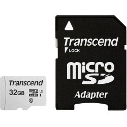 Sd Microsd Card  32Gb Transcend Sdhc Usd300S-A W/Adapter