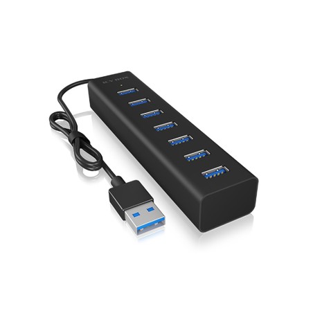 Icy Box Ib-Hub1700-U3 Usb 3.2 Gen 1 (3.1 Gen 1) Type-A 5000 Mbit/S Czarny