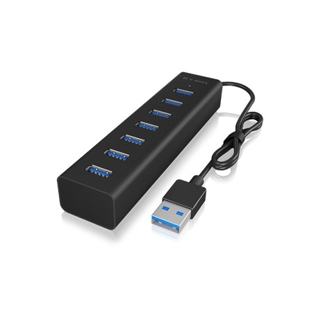 Icy Box Ib-Hub1700-U3 Usb 3.2 Gen 1 (3.1 Gen 1) Type-A 5000 Mbit/S Czarny