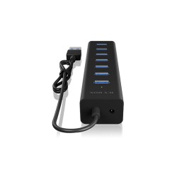 Icy Box Ib-Hub1700-U3 Usb 3.2 Gen 1 (3.1 Gen 1) Type-A 5000 Mbit/S Czarny