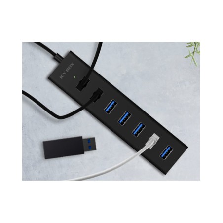 Icy Box Ib-Hub1700-U3 Usb 3.2 Gen 1 (3.1 Gen 1) Type-A 5000 Mbit/S Czarny